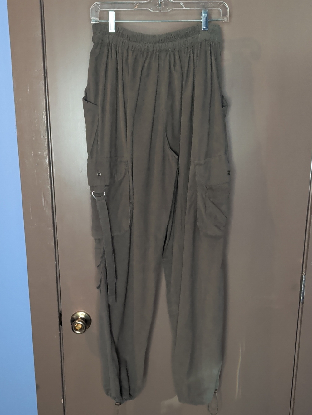 Angie Green Cordory Cargo Jogger Pants - Picture 4 of 4
